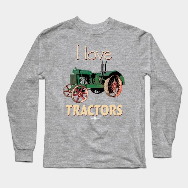 I Love Tractors Hart Parr Long Sleeve T-Shirt by seadogprints